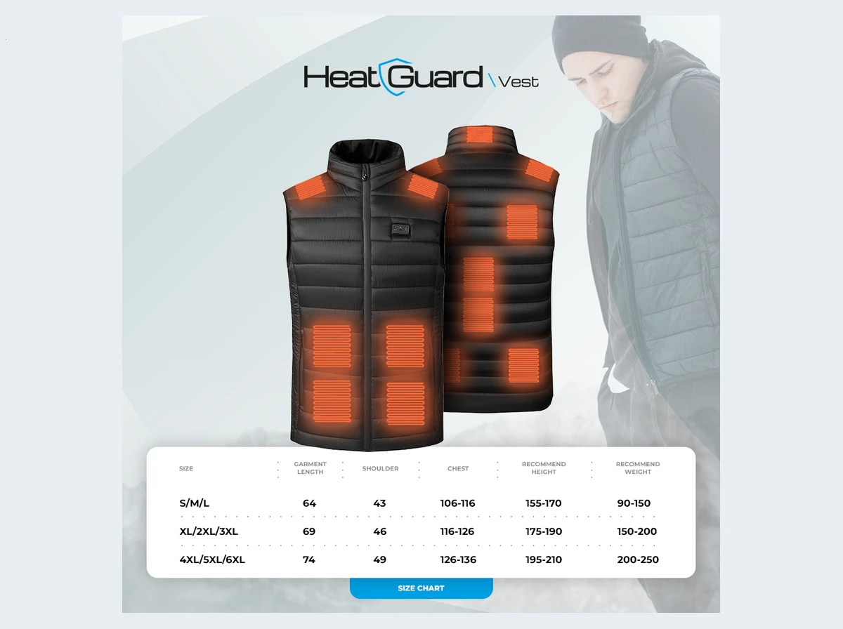 Tap to Cycle Between High, Medium & Low Warmth