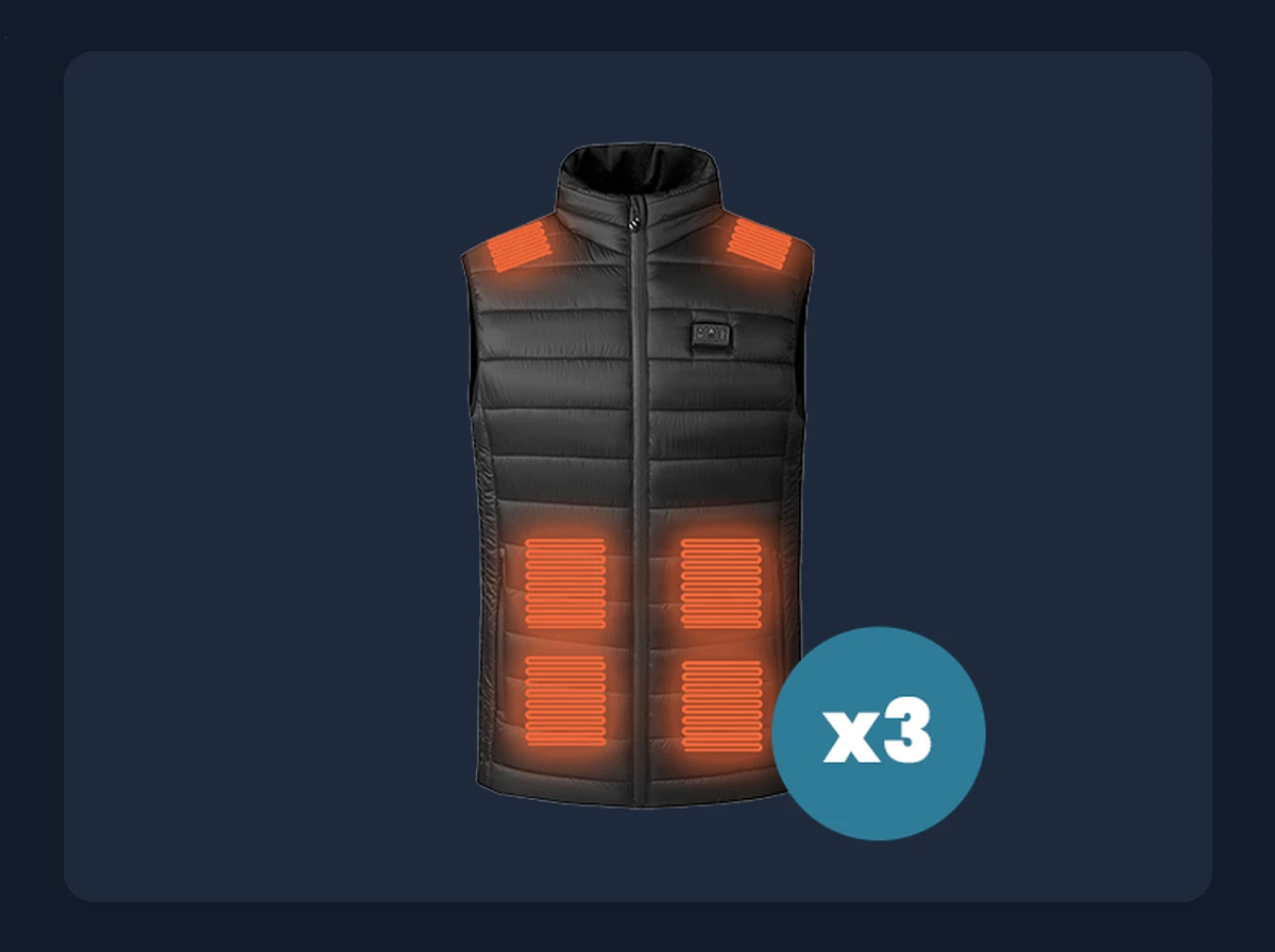 HeatGuard™ Multi-Zone Rechargeable Heated Vest Package Contents